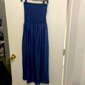 Navy Jean maxi tube dress size large by mill Gabrielle